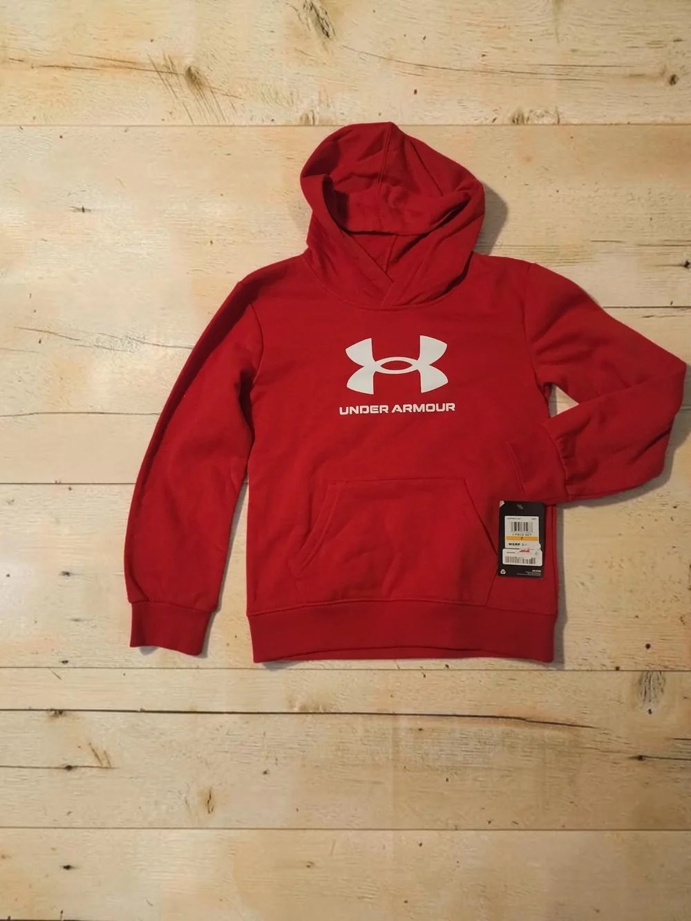 Under Armour Boys' Red Logo Hoodie Sweatshirt And Jogger Set Kids Size 7